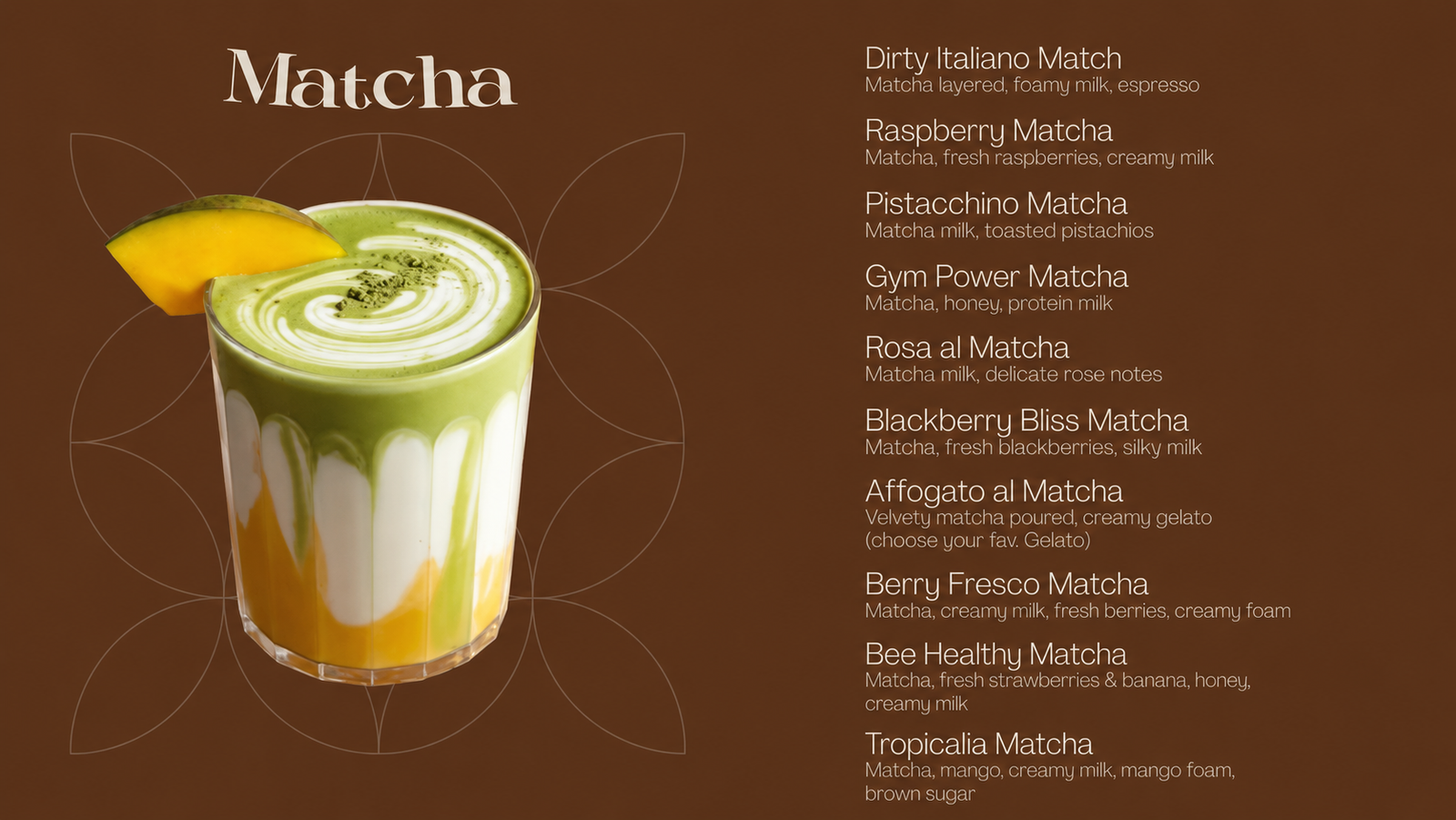Crepella matcha menu
