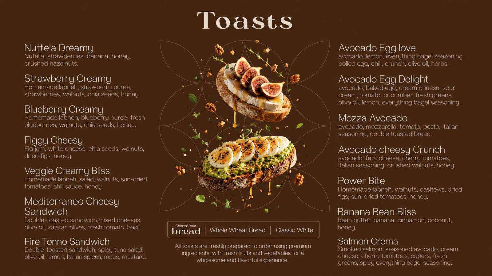 Crepella toasts